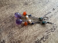 Image 2 of Mixed gemstones earrings 