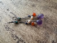 Image 4 of Mixed gemstones earrings 