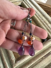 Image 7 of Mixed gemstones earrings 