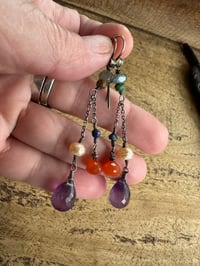 Image 5 of Mixed gemstones earrings 