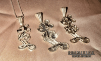 Image 2 of 925 Silver Mouse Box Chain and Pendant