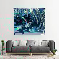 Image 2 of Cotton Tapestry - Envision - Flying Jellies (right)
