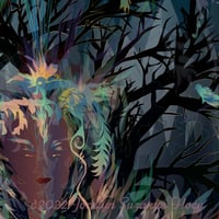 Image 7 of Cotton Tapestry - Midnight Oak Moon
