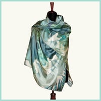 Image 3 of Silk Scarf - Centering in Turquoise