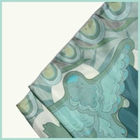 Image 5 of Silk Scarf - Centering in Turquoise