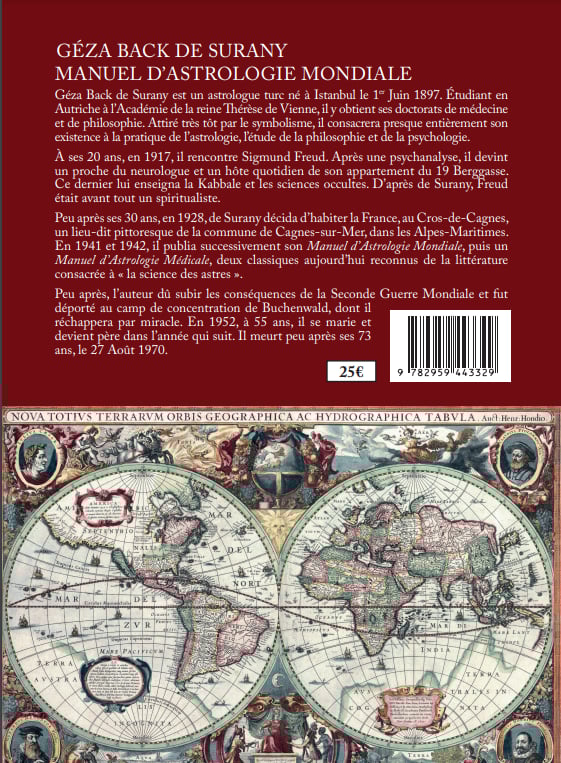 GÉZA BACK DE SURANY - MANUEL D’ASTROLOGIE MONDIALE