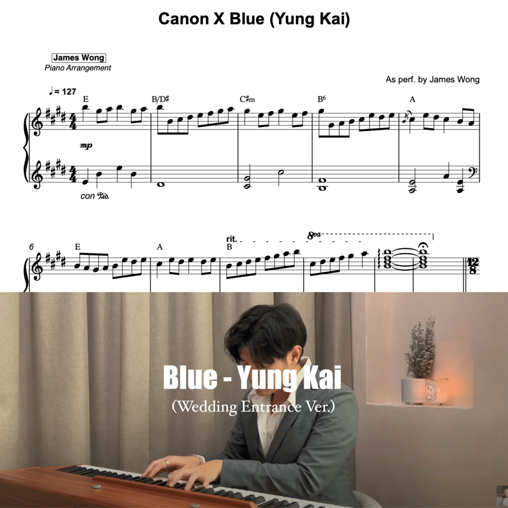 Image of [SHEET MUSIC] Canon X Blue - Yung Kai (Wedding Version)