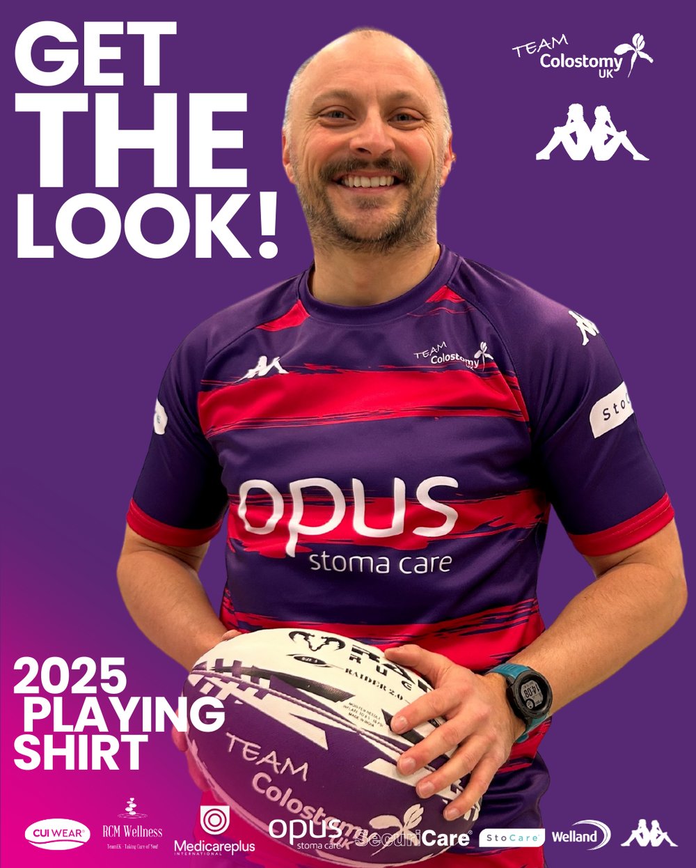 Team Colostomy UK Rugby league 2025 match shirt