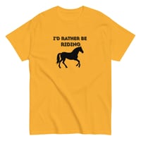 Image 12 of Unisex classic tee, I’d Rather Be Riding Horse Graphic T-Shirt – Equestrian Statement Tee