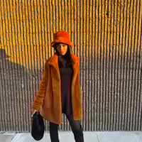 Image 3 of Deluxe Plush Bucket Hat CHESTNUT