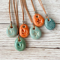 Image 3 of Handmade Ceramic Pendant Necklace – Wearable Essential Oil Diffuser