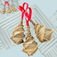  X3 traditional spiral weave decorations 