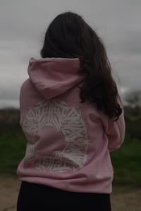 Image 1 of CALLIGRAFF PINK HOODIE