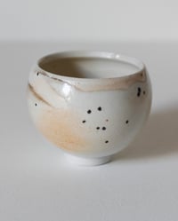 Image 1 of C - Porcelain Reduction Fired Shino Circle Cup 