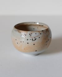 Image 1 of E - Porcelain Reduction Fired Shino Circle Cup 