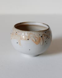 Image 2 of E - Porcelain Reduction Fired Shino Circle Cup 