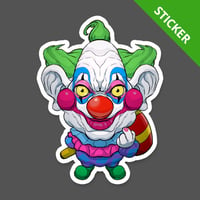 Image 1 of 'Jumbo' Killer Clown Chroma Sticker 4"