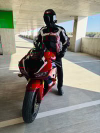Image 2 of  Red Stripe Motorcycle Jacket