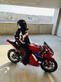 Image 1 of  Red Stripe Motorcycle Jacket