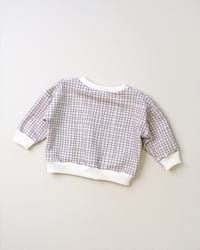 Image 2 of SWEAT CAMILLE carreaux | Coton biologique