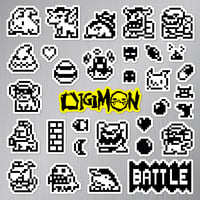 Image 1 of Digimon Original Virtual Pet 1997 Version 3 Magnet Set (32 Pieces)