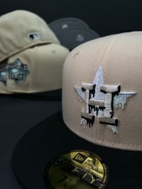 Image 1 of New Era 59Fifty Mango Mocha/ Black Ivory/Metallic Iris