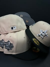 Image 5 of New Era 59Fifty Mango Mocha/ Black Ivory/Metallic Iris