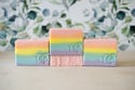 Rainbow Pastel Layer Pride Flag LGBTQ Gay Lesbian Queer Vegan Soap Bar | Scent: Pink Grapefruit