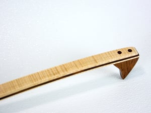 Image of Handcrafted Mini Wooden Back Scratcher, Tiger Maple and Walnut Wood Back Scratcher