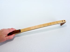 Image of Handcrafted Mini Wooden Back Scratcher, Tiger Maple and Walnut Wood Back Scratcher