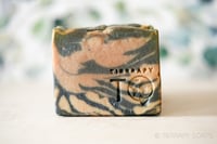 Image 5 of Black Orange Plant-based Soap, Tiger Stipe Exotic Etherial Vegan Bar | Scent: Sandalwood + Cedar 