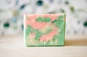 Pink Green White Floral Flowers Spring Blossom Vegan Bar | Scent: Rose + Peony + Lily