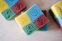 Image 1 of Earth, air, water, fire Elemental Avatar, ATLA  Vegan Soap Bar | Scent: Tibetan Tea, Ginger, Vetiver
