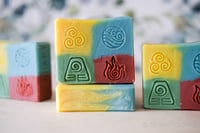 Image 2 of Earth, air, water, fire Elemental Avatar, ATLA  Vegan Soap Bar | Scent: Tibetan Tea, Ginger, Vetiver
