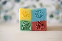 Image 3 of Earth, air, water, fire Elemental Avatar, ATLA  Vegan Soap Bar | Scent: Tibetan Tea, Ginger, Vetiver