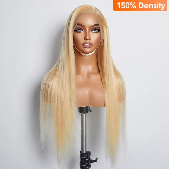 Image of Pre-Plucked 13x4 #613 Straight Lace Frontal Wig 150% Density
