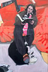 Self portrait with Babs limited edition giclée print