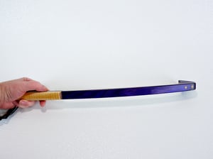 Image of Handcrafted Mini Wooden Back Scratcher, Spectraply Wood Dark Knight with Maple Accent, Unique Gift