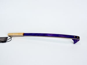 Image of Handcrafted Mini Wooden Back Scratcher, Spectraply Wood Dark Knight with Maple Accent, Unique Gift