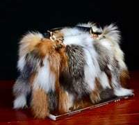 Image 1 of Silver Fox Fur Purse / Handbag 