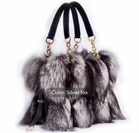 Image 5 of Silver Fox Fur Purse / Handbag 