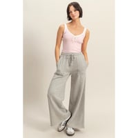 Image 1 of High Rise Wide Leg Drawstring Pants