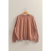 Image 1 of Drop Shoulders Relaxed Crew Neck Sweatshirt