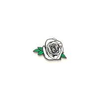 Rose Head (white) pin