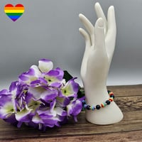 Image 1 of Rainbow Bead Bracelet
