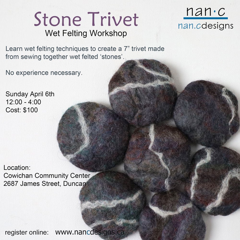Workshop Registration - Wet Felted Trivet