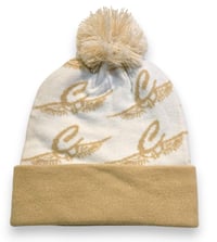 Image 2 of Tan & White "Resilient Souls" Beanie 