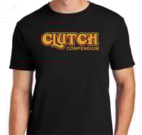 Image 2 of CLUTCH COMPENDIUM LOGO T-SHIRT (ORANGE on BLACK)