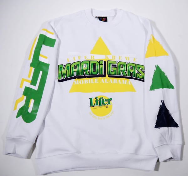 Image of 2025 LIFER MARDI GRAS CREWNECK