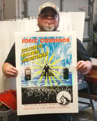 Image 3 of "SONIC COUNSELOR" SCREENED POSTER (BLUE)